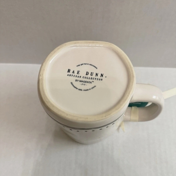 Rae Dunn “ Enjoy” Cherries Mug Red Cherry Bun Cream and Red - Picture 5 of 6